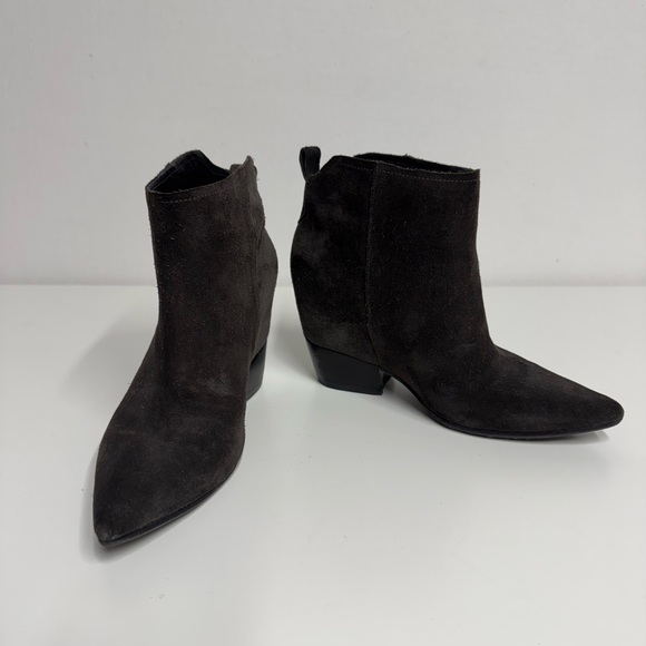 Sigerson Morrison Pointed Toe Brown Suede Boots Size 6.5 - Picture 1 of 13